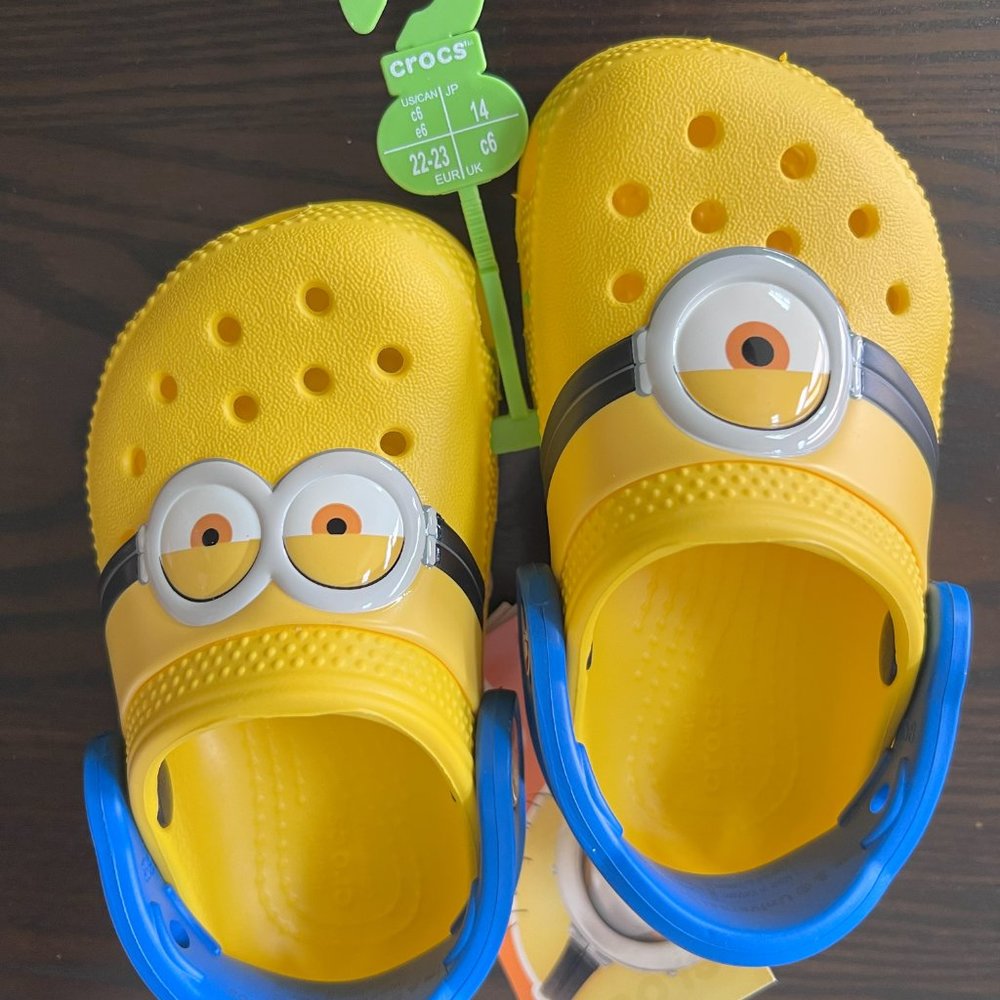 NIB - Limited Edition - TODDLER CROCS - I AM MINIONS CLOG - Size 6c